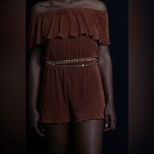 NWT Stylish Copper Loose-Fit Romper